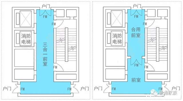 工业建筑和建筑高度小于等于00m的住宅建筑,其防烟楼梯间,独立前室