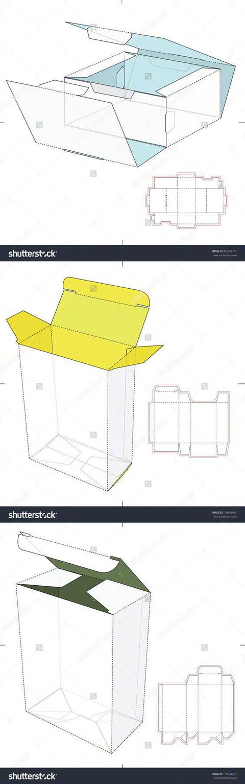很全的盒型包装设计展开图，需要的可以收了～(图3)