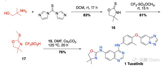 New synthetic route of Tucatinib, a new anti-breast cancer drug