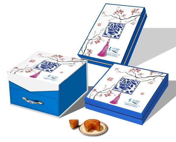 中国风轻奢风格的月饼礼盒包装设计，简单大气吸引眼球(图3)