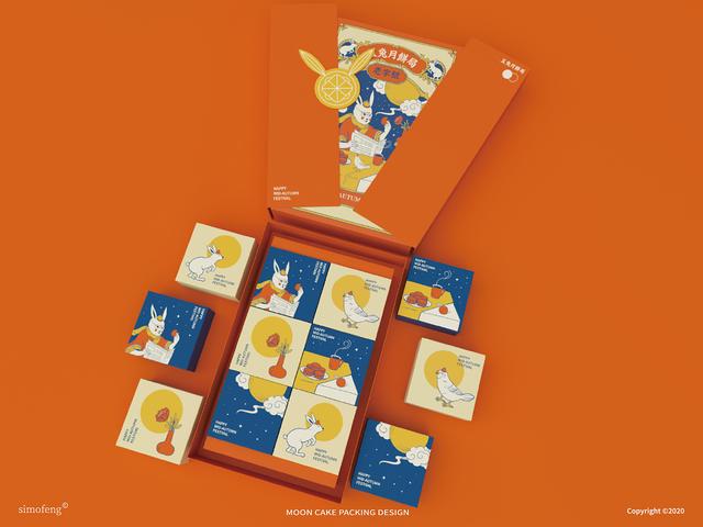 美到窒息的月饼礼盒包装，复古风引领新时尚(图15)