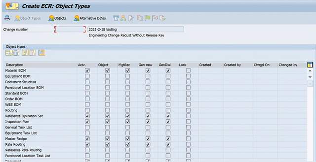 SAP PP ECR的Profile規定了用它可以修改哪些資料物件