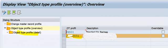 SAP PP ECR的Profile規定了用它可以修改哪些資料物件