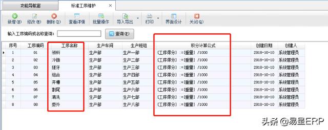 简单好用的生产工序管理系统-生产进度跟踪管理系统--易呈erp软件