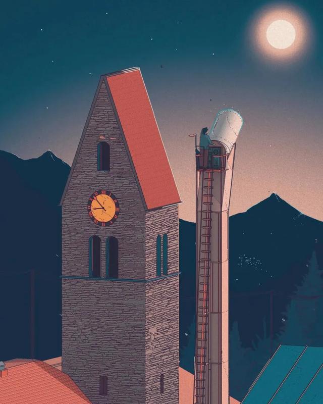 魔幻都市伦敦建筑师的超现实主义建筑插图