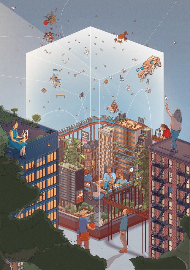 魔幻都市伦敦建筑师的超现实主义建筑插图