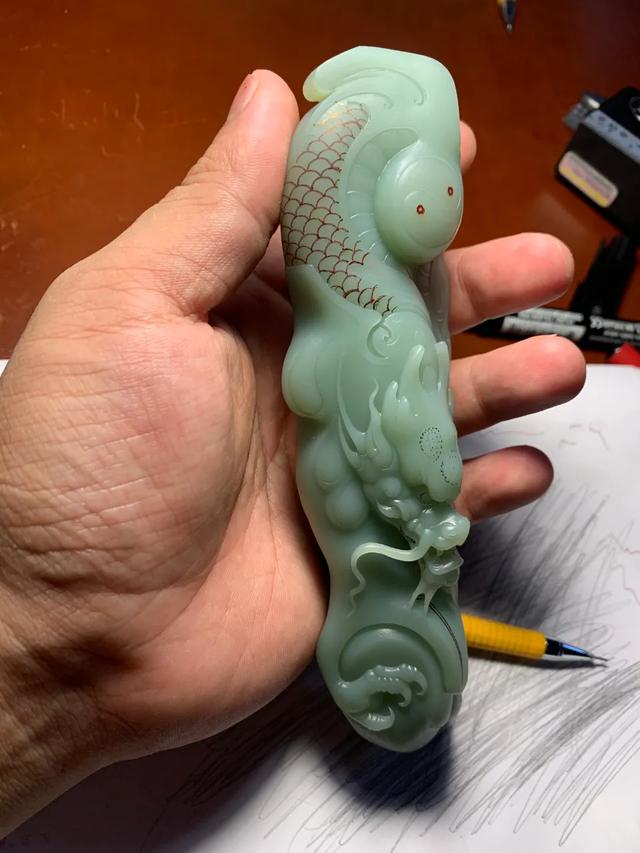 共同打造的平台_玉雕资讯_【凡刻】陈忠明作品《龙定乾坤》制作流程