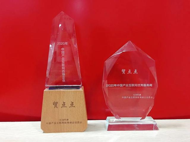  贸点点荣获2020年中国产业互联网百强企业&2020年中国产业互联网优秀服务商两项大奖