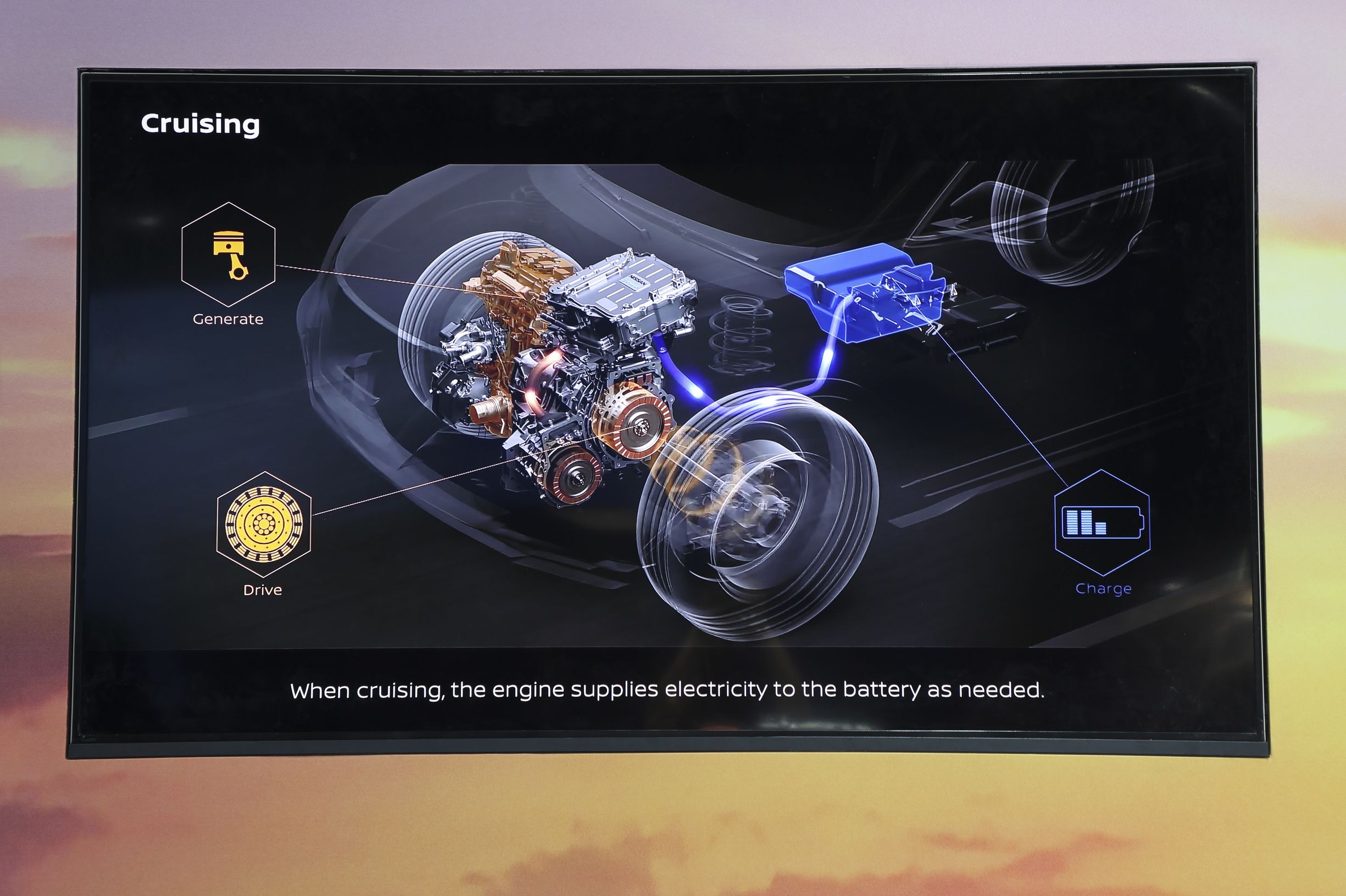 Electric drive technology without charging, Nissan e-POWER black ...