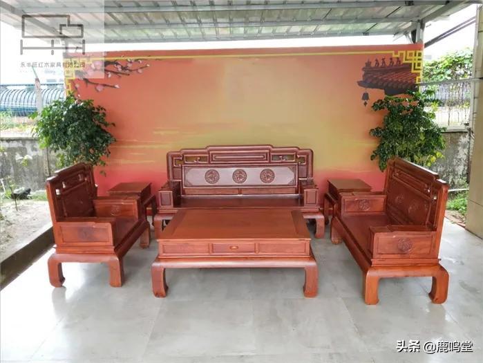 Mahogany furniture Burmese rosewood sofa six sets of armrests iNEWS