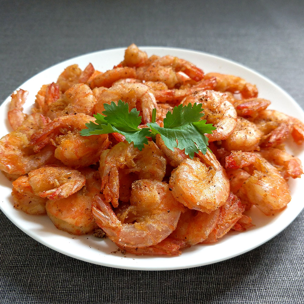 The crunchy and crispy salt and pepper shrimp can be made at home. It's
