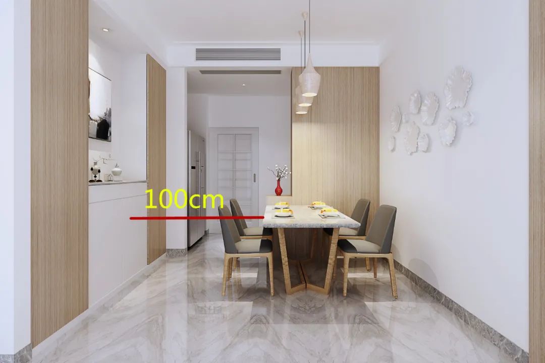 How much space does the dining table and chairs need?Table and chair