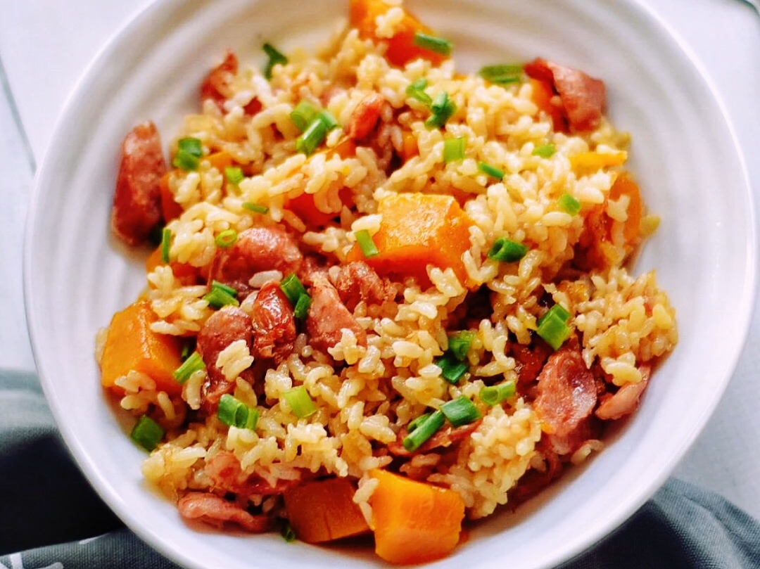 Braising Rice Pumpkin Sausage Braised Rice, Chestnut Sweet Taro Sausage Braised Rice ...