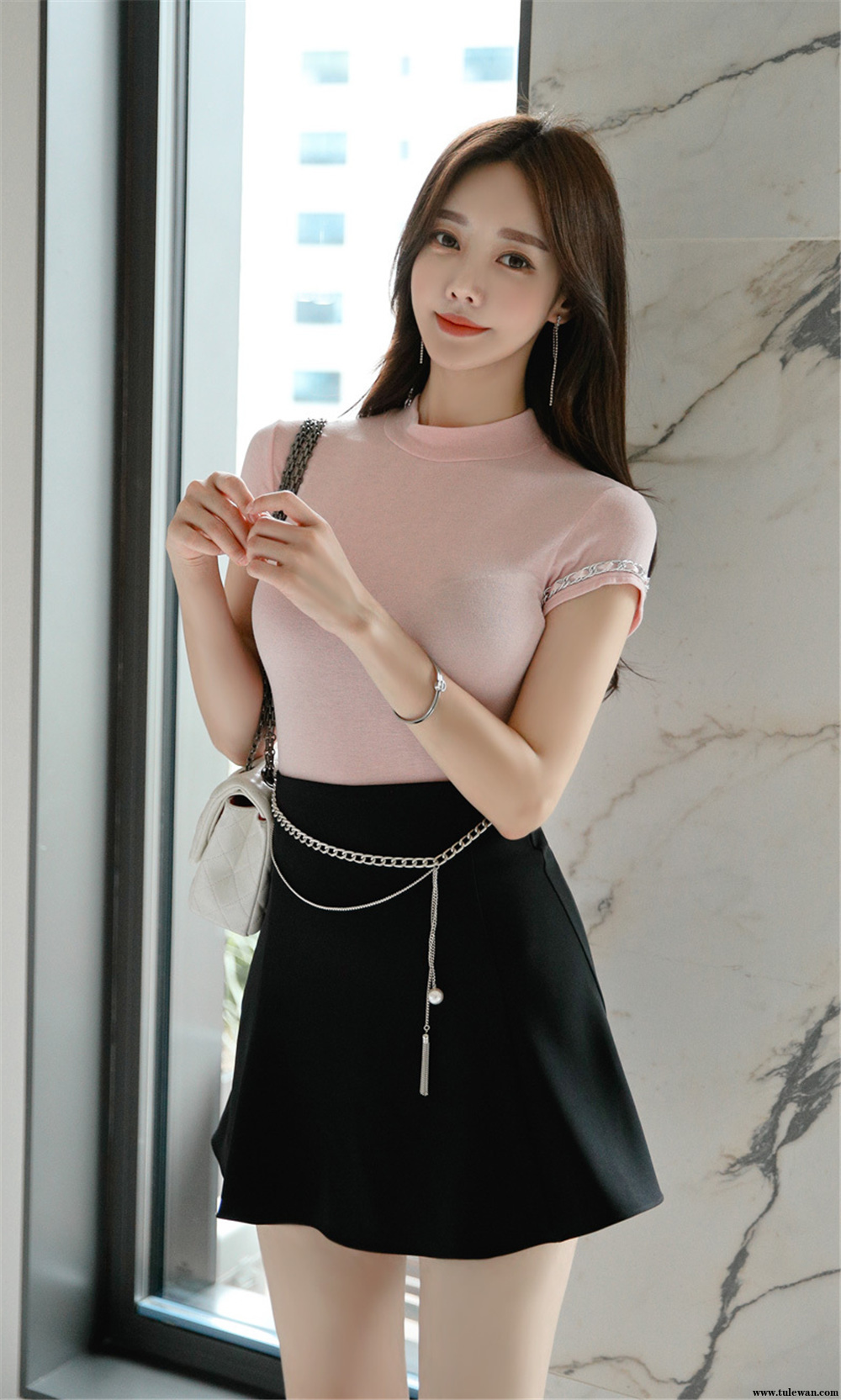 孙允珠丨粉黛梦幻初恋芭比短袖打底衫