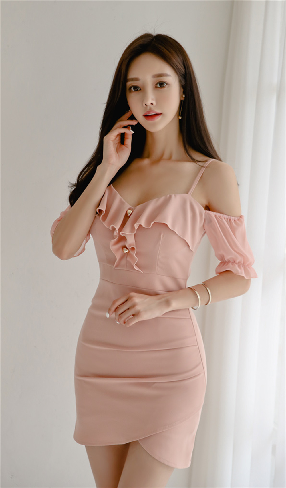 孙允珠丨秋槐野杏溪水卷波幽蝉包臀裙