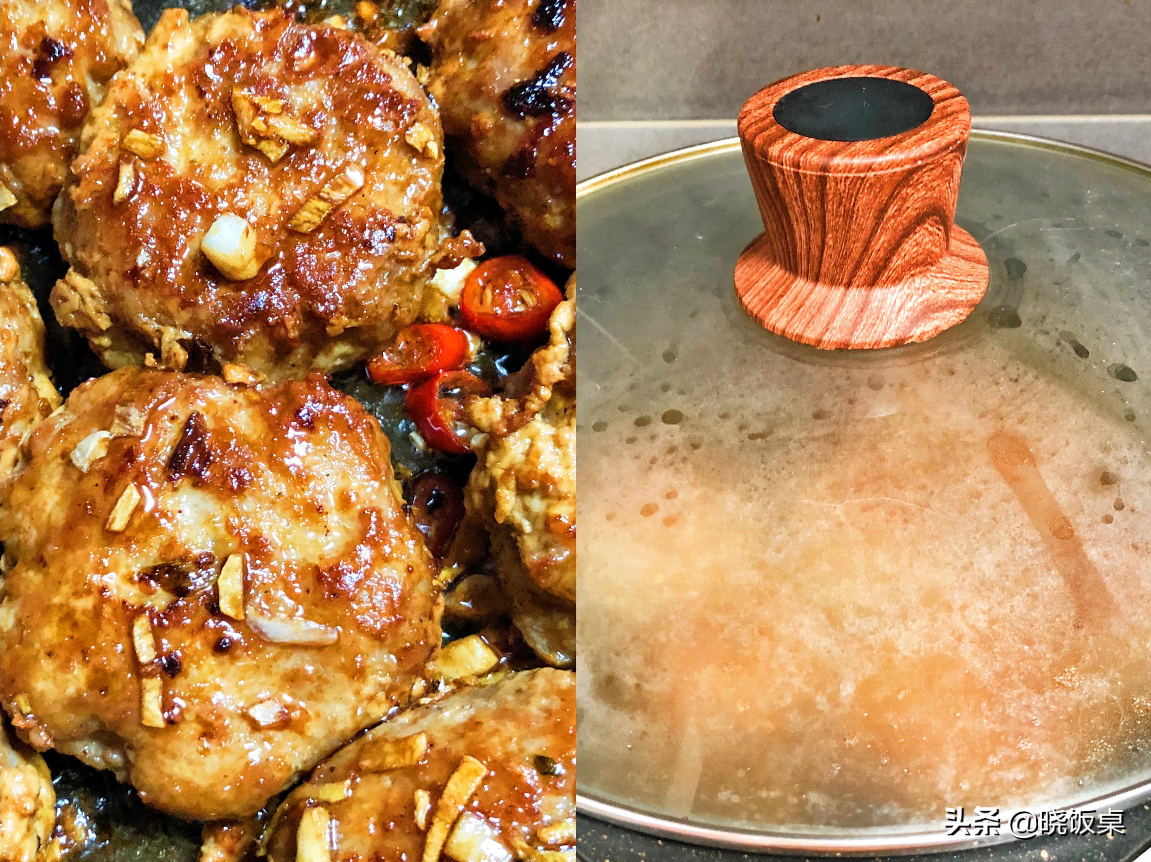 The classic Lu Cai Nan fried meatballs, the meat is fragrant, tender ...