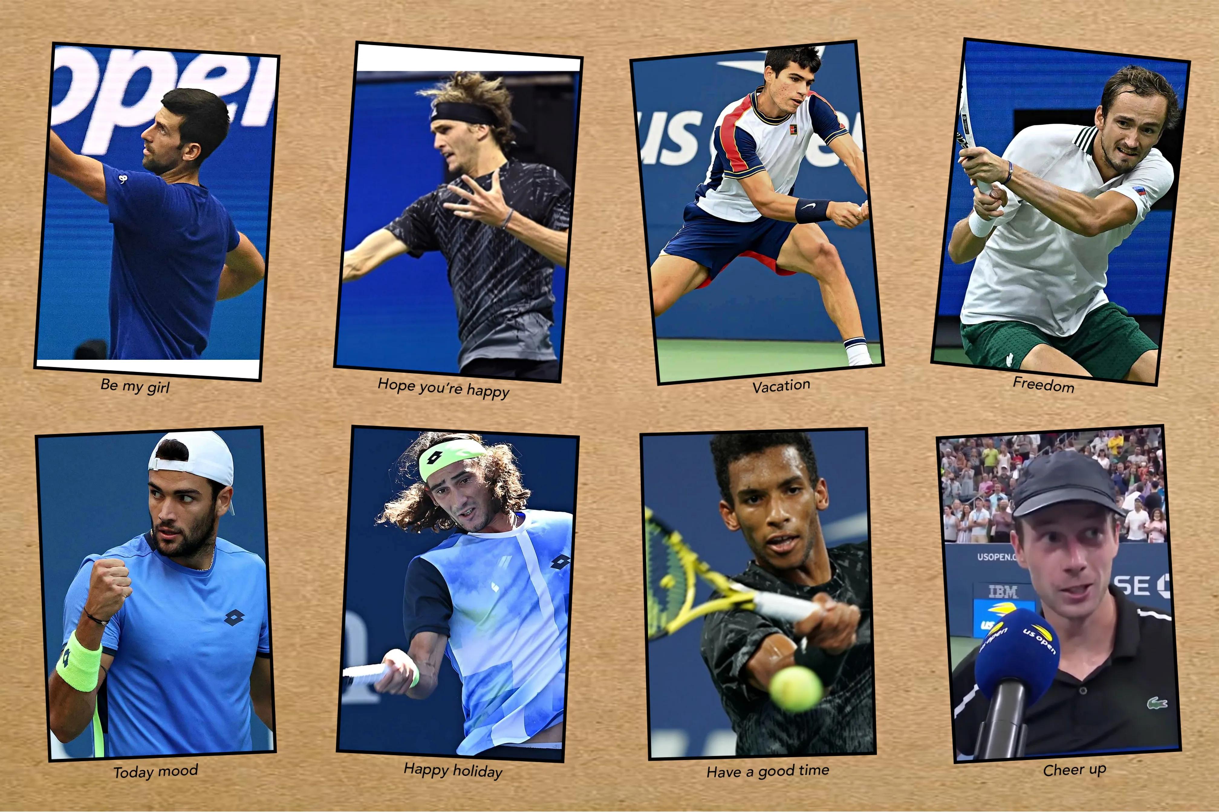 US Open men's singles semifinals "who gets the flower"?The