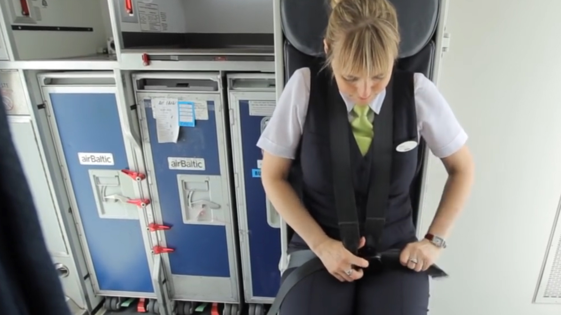 Where do the pilots and flight attendants sleep during a longdistance flight of a passenger