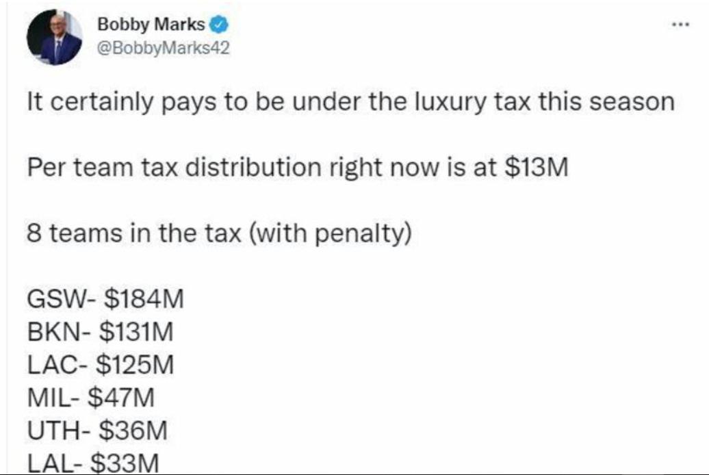 Paying 184 million luxury tax next season, the Warriors boss is really