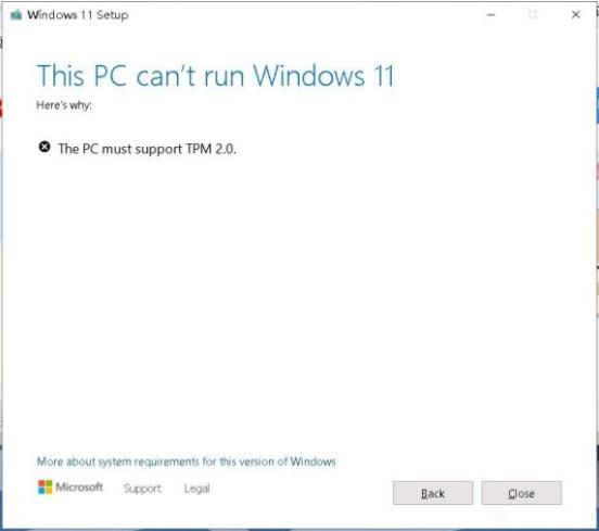 Windows11 operating system installation process does not support tpm2.0 ...