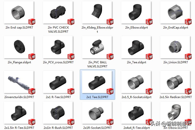 SolidWorks PVC pipe fittings/PVC standard parts/PVC joints iNEWS
