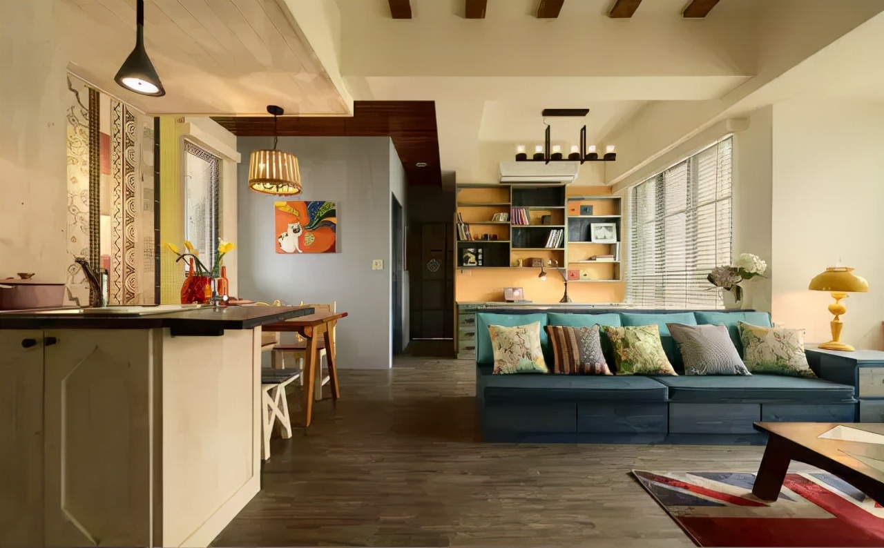 The 86-square-meter two-bedroom apartment is very beautiful. This is ...