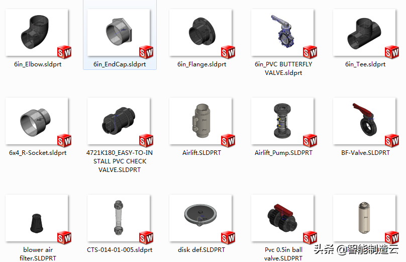 SolidWorks PVC pipe fittings/PVC standard parts/PVC joints iNEWS