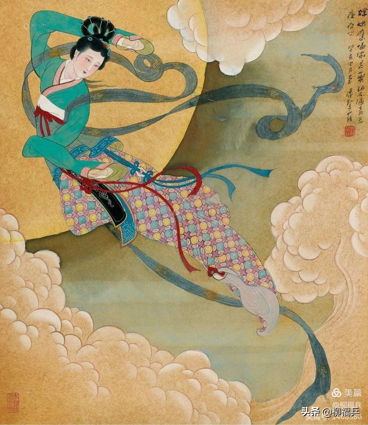 Appreciation of the famous figure painting "Chang'e Flying to the Moon ...