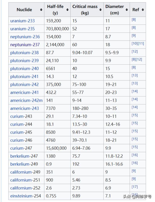 Apart from uranium 235 and plutonium 239, can other elements be used as