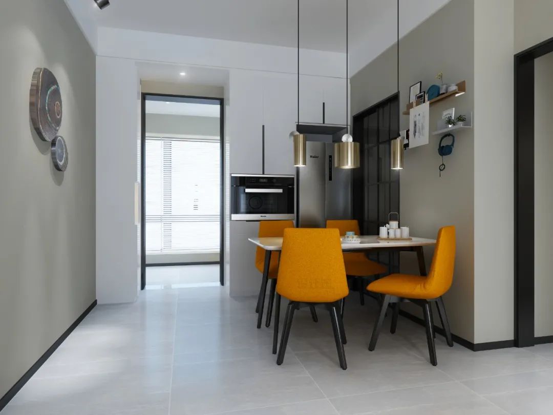 How much space does the dining table and chairs need?Table and chair