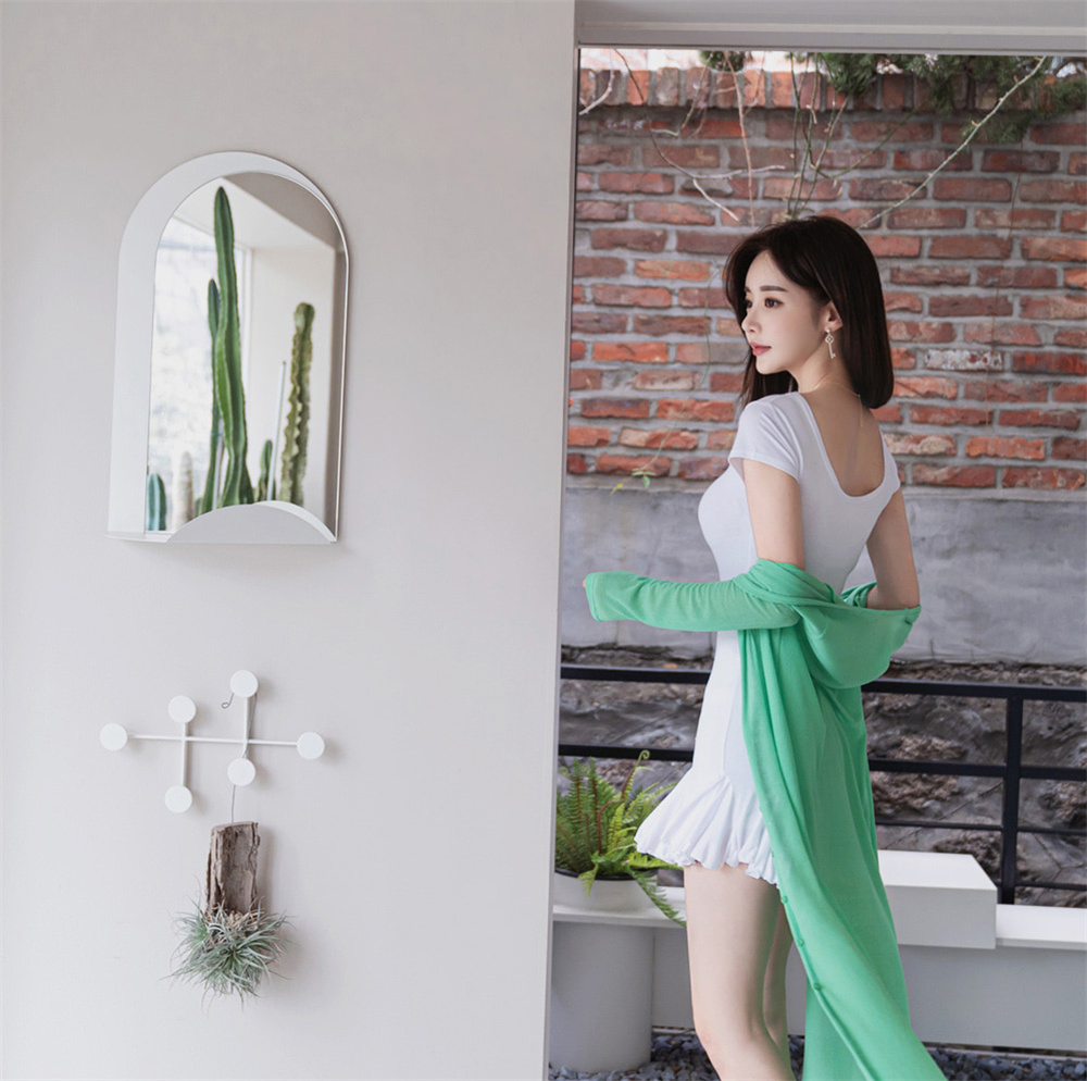 孙允珠丨炎夏冰凌甜橙薄荷双色小开衫