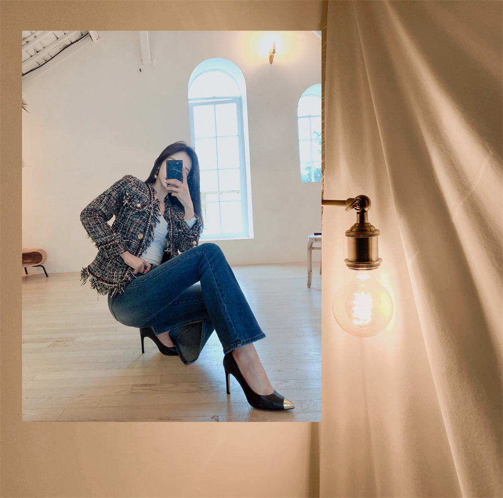 孙允珠丨芝麻螺纹水磨石典雅酷炫西装