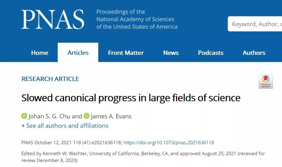 Top issue PNAS published an article: 