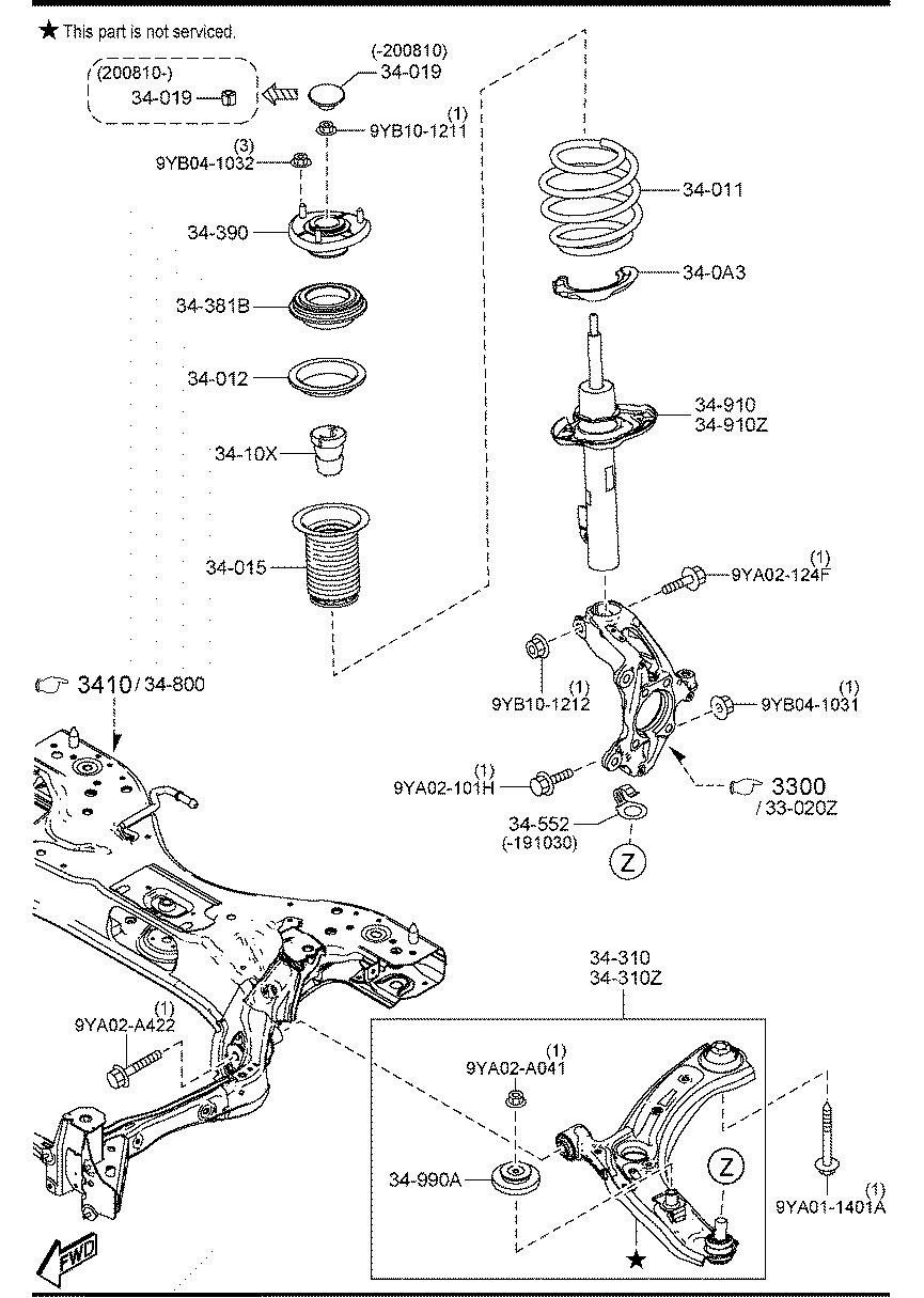 What should I do if the Mazda 3 Angkesila shock absorber leaks?Car