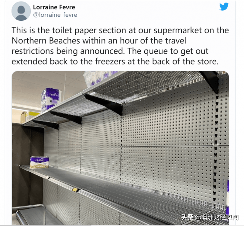 悉尼疑似出现超级传播者，部分超市再现“厕纸抢购潮”！检测站外彻夜排队