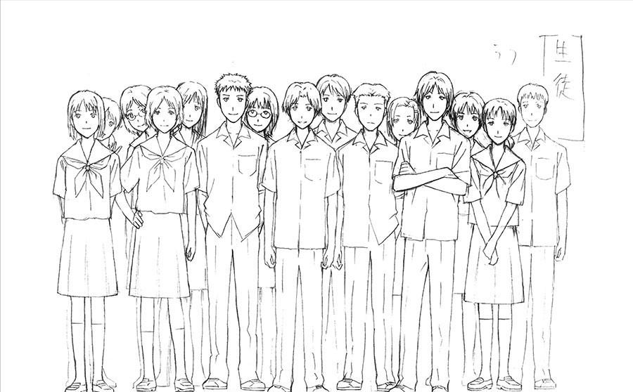 The height setting comparison of the characters in the anime (the