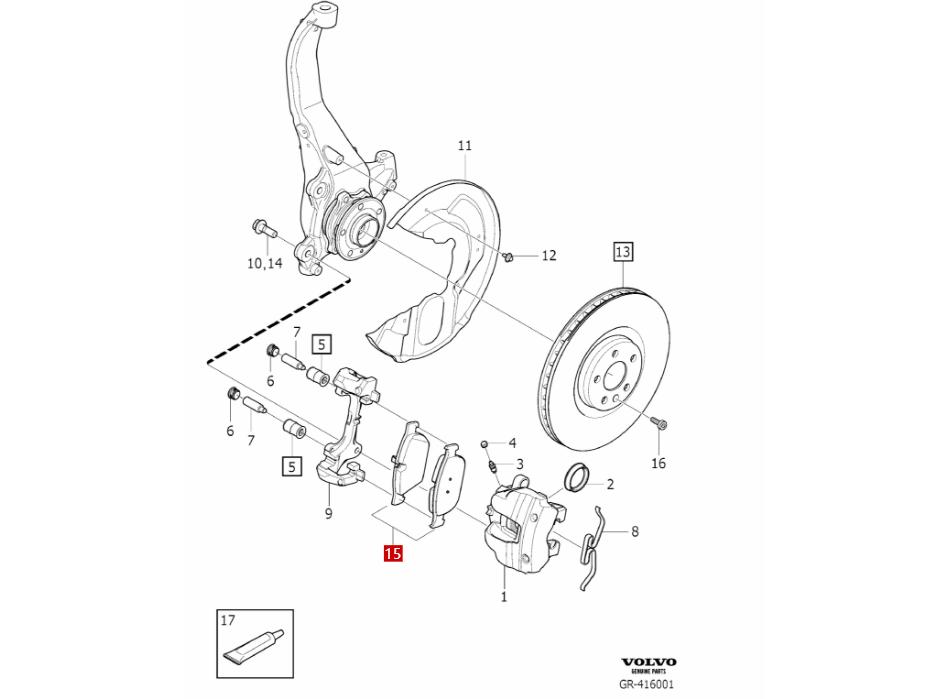 The brake failure of Volvo XC60 is estimated to be related to three
