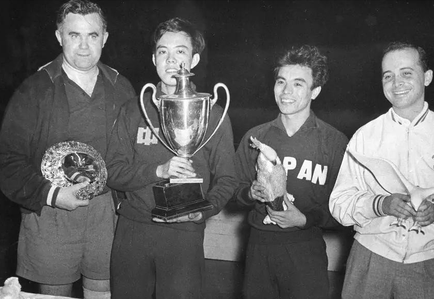 Rong Guotuan China's first world champion in table tennis, won the