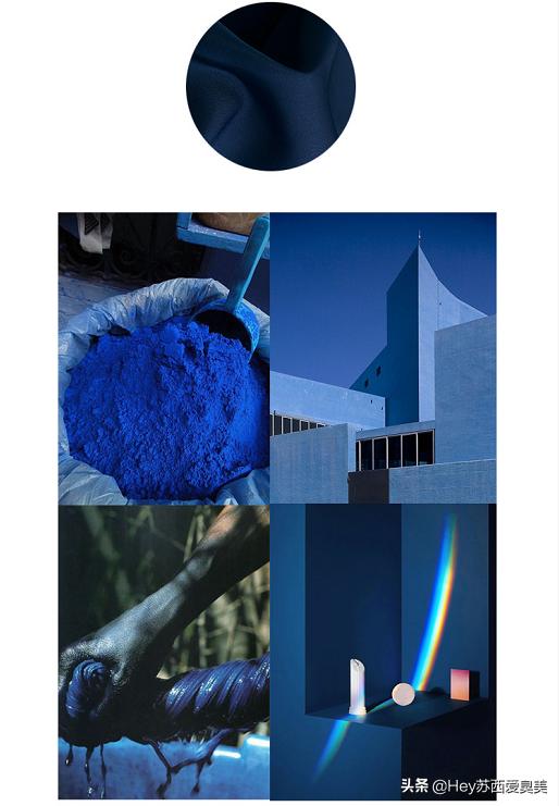 Spring and summer blue universal color matching rules rookie 3 seconds GET temperament to wear