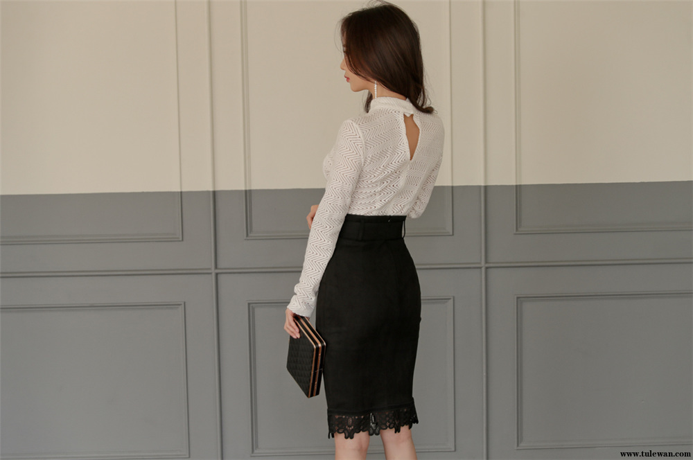 孙允珠丨初雪茉莉缦絮镂空古典柔花裙