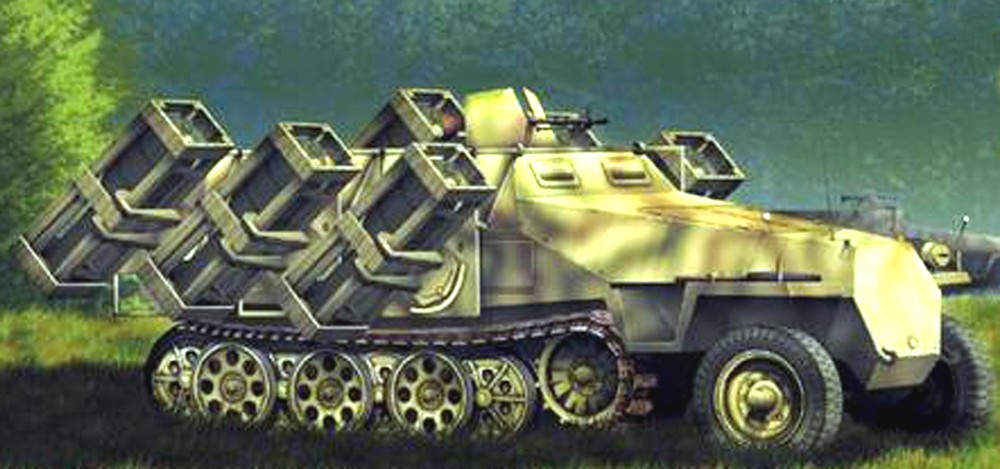 The 251 1 Sd Kfz 4 1 Half Track Armored Rocket Launcher Of The German