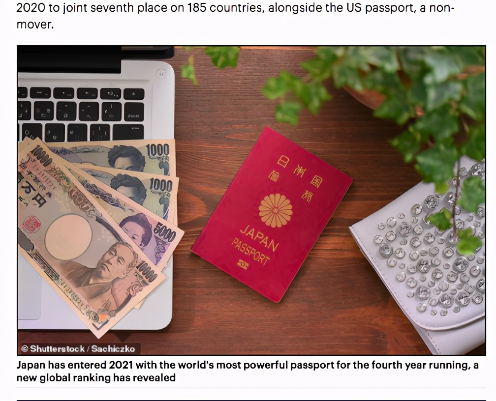 2021 the world's strongest passport announced Australia eighth, Japan