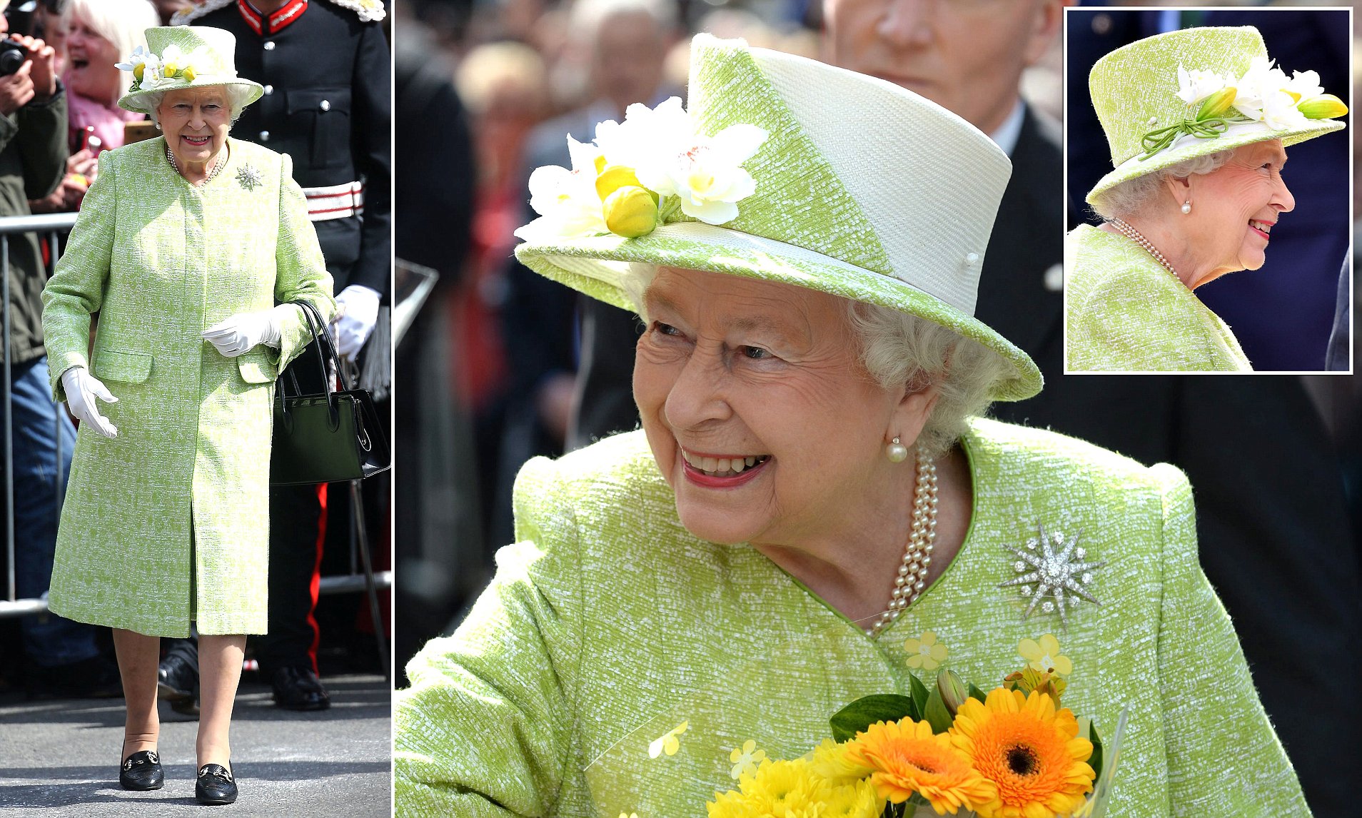 Anne is 71 years old, her antique star brooch looks like Queen of ...