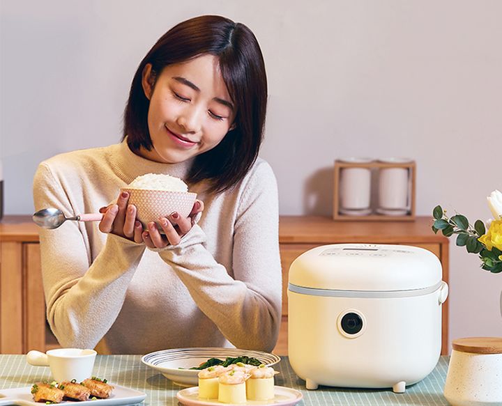 Smart Rice Cooker 1.2L Small 2-person Mini Rice Cooker with Intelligent  Appointment Function DFB-B12L5 Ideal for Home Use