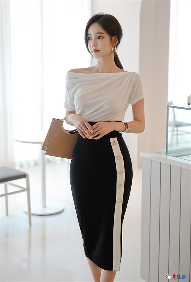 孙允珠丨奶白柔纱丝滑高雅贵气抹肩裙