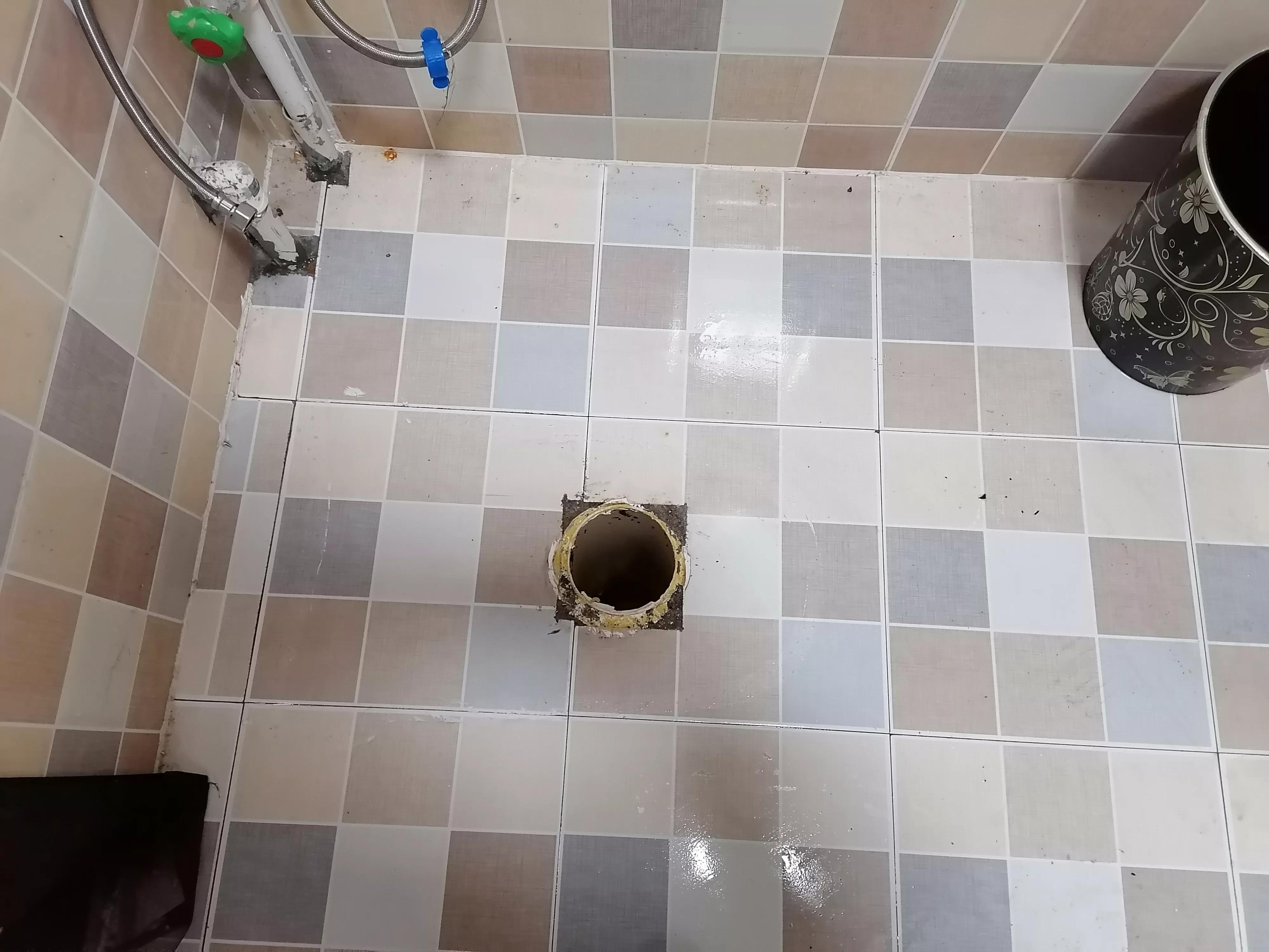 There are two holes under the toilet. Many people don't know what they