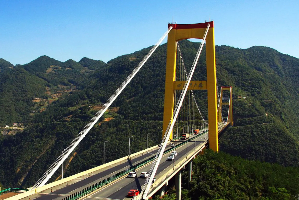 Domineering!Hubei built the world's first suspension bridge with a span ...