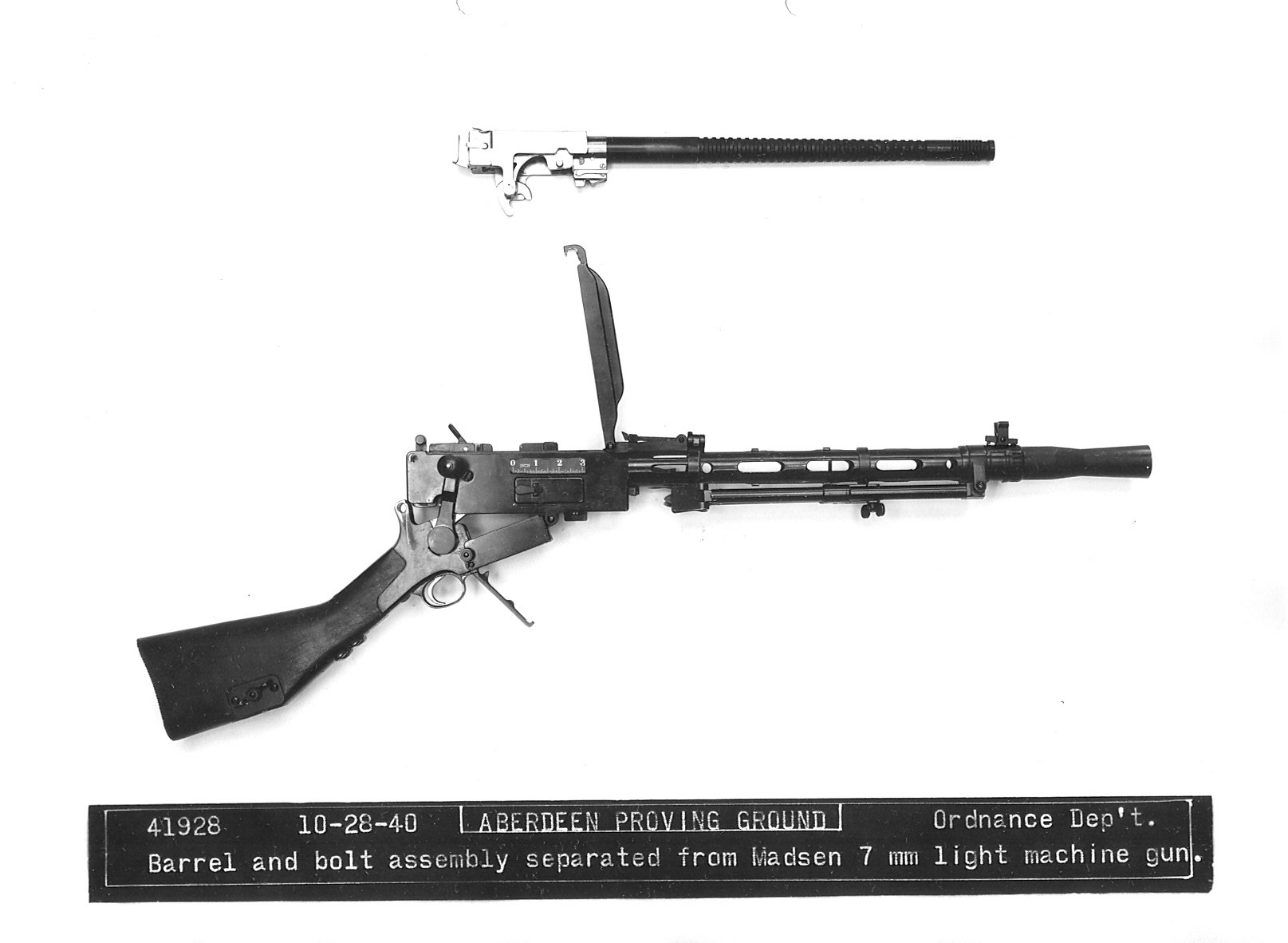 The world's first massproduced practical light machine gun, "Madsen