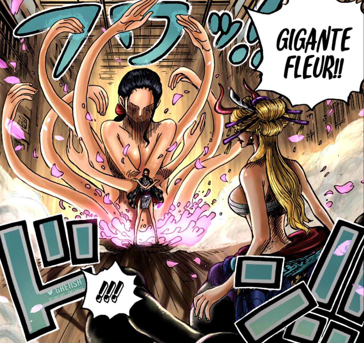 One Piece Chapter 1021 – Robin VS Black Maria: Demonic Bloom