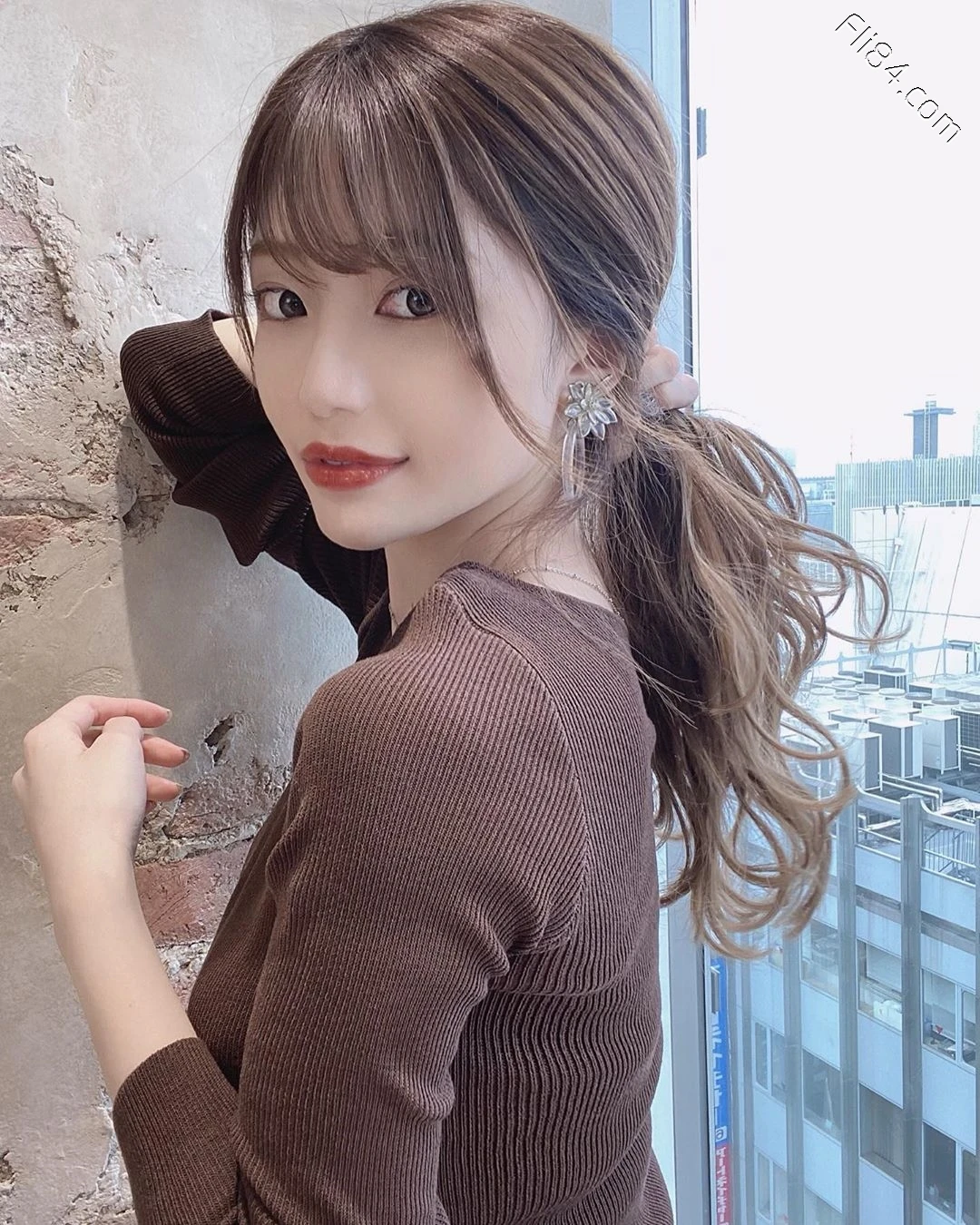 日本美容师@相楽ゆか 卷发红唇性感美女图片 - 全文 美图 热图49